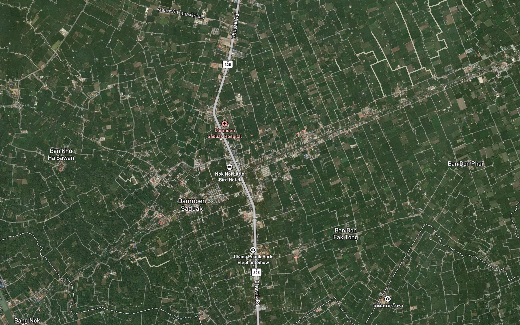 Satellite map of the Khlong Si Io