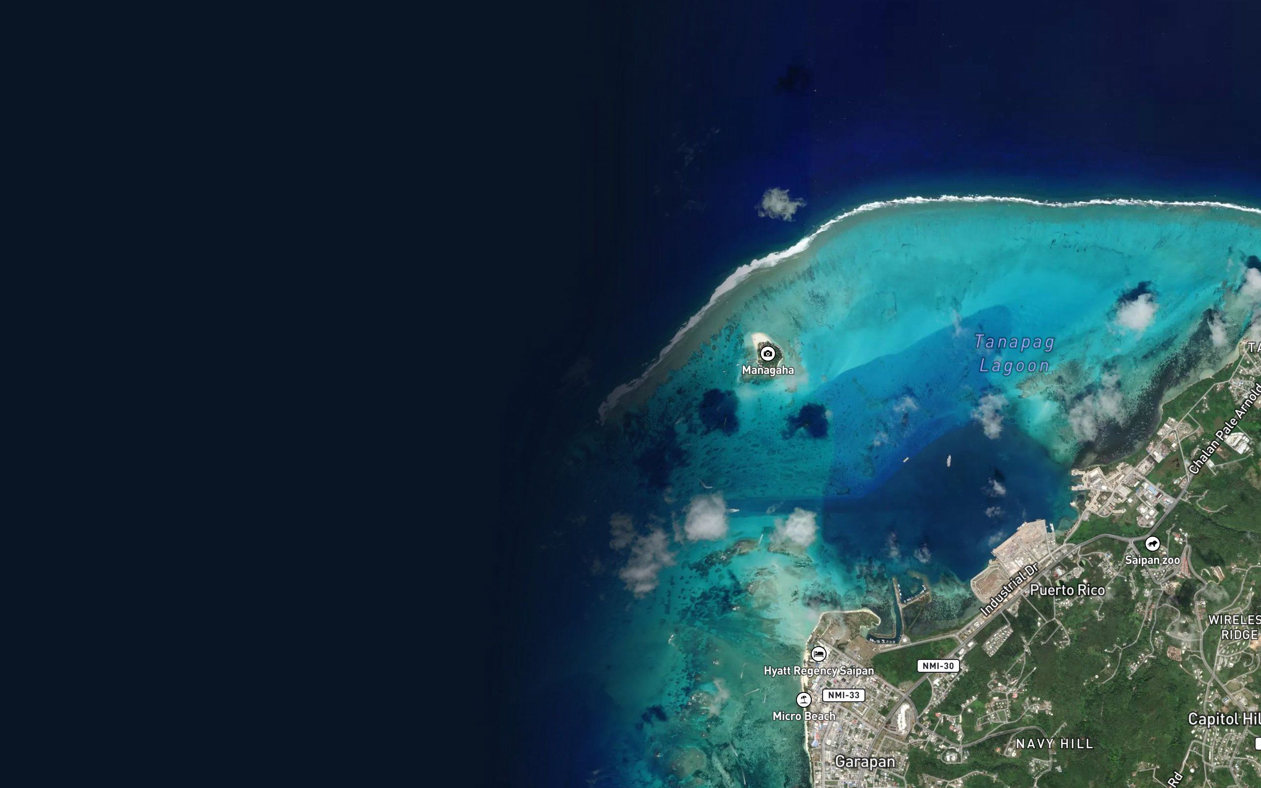 Tanapag Barrier Reef Awash