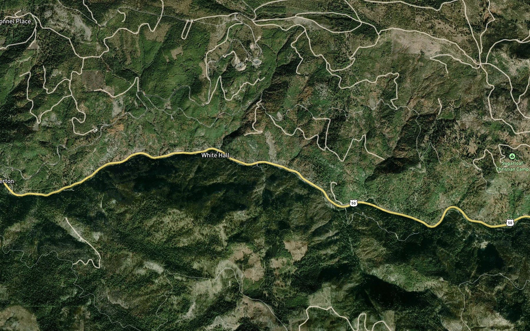 Satellite map of the Mill Creek