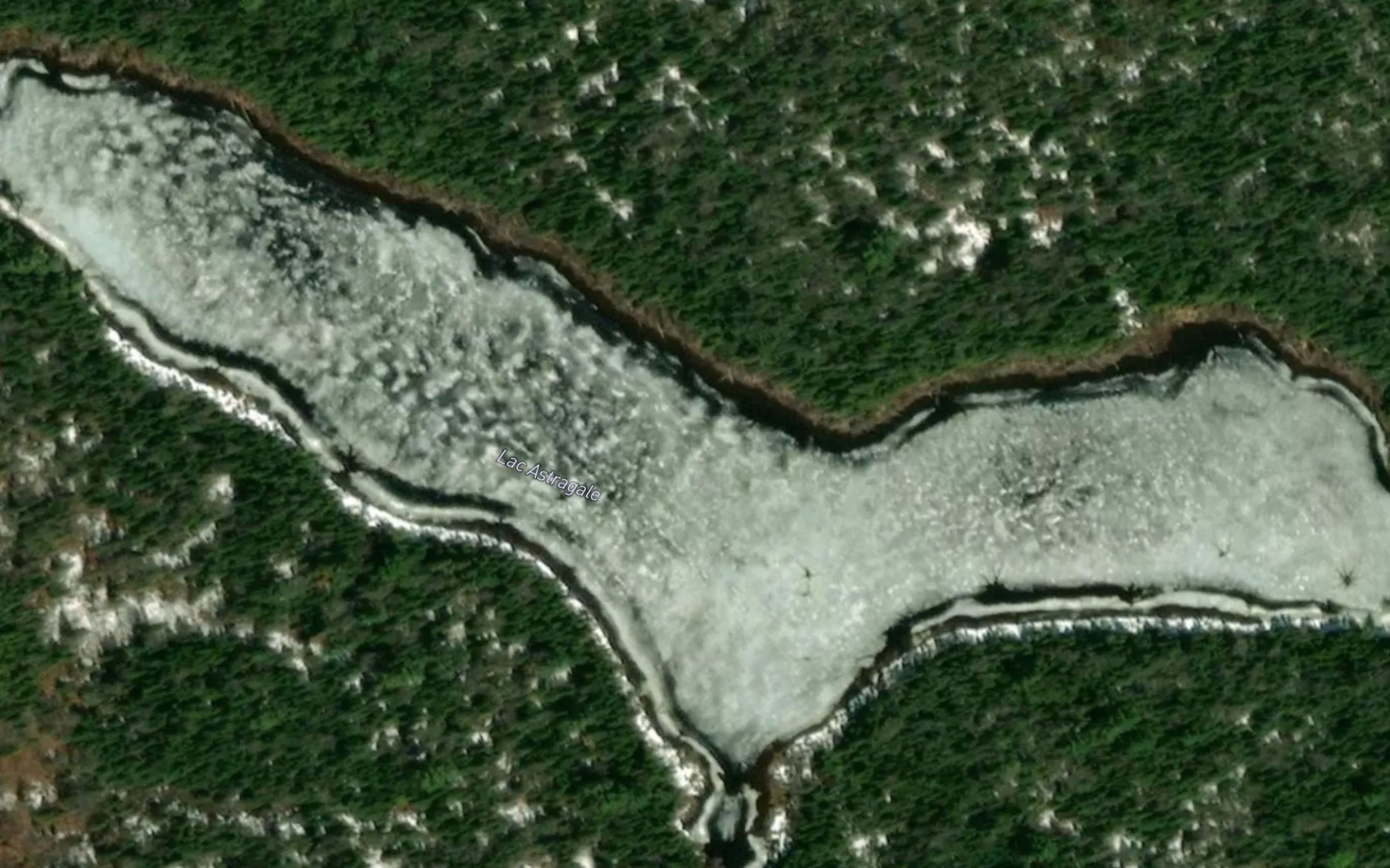 Satellite map of the Lac Astragale