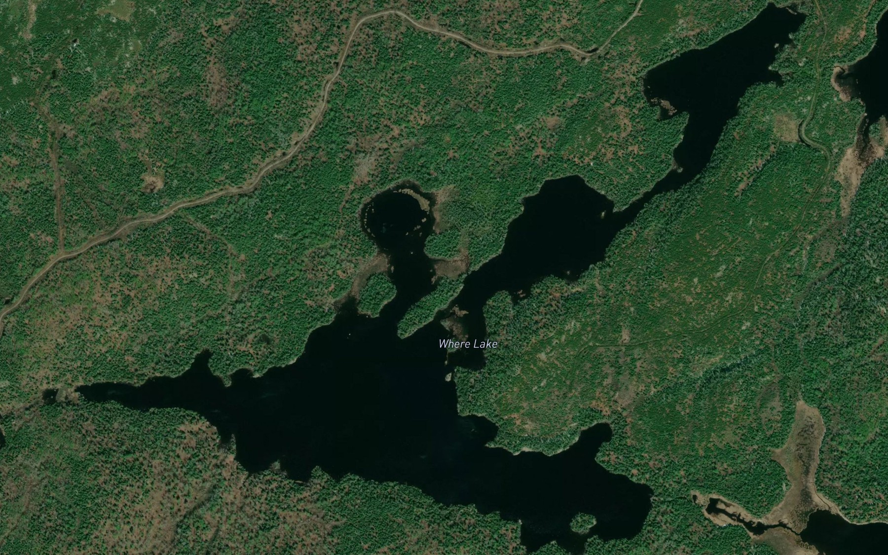 Satellite map of the Where Lake