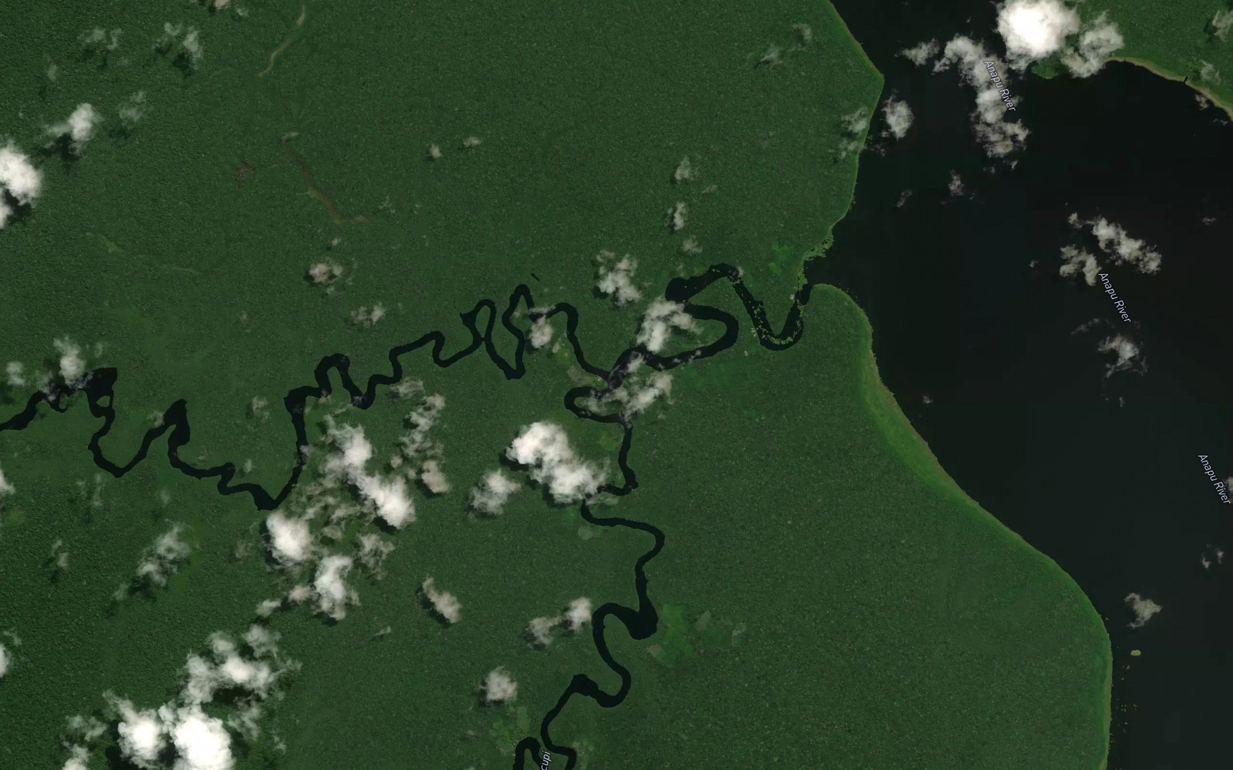 Satellite map of the Rio Pracupi