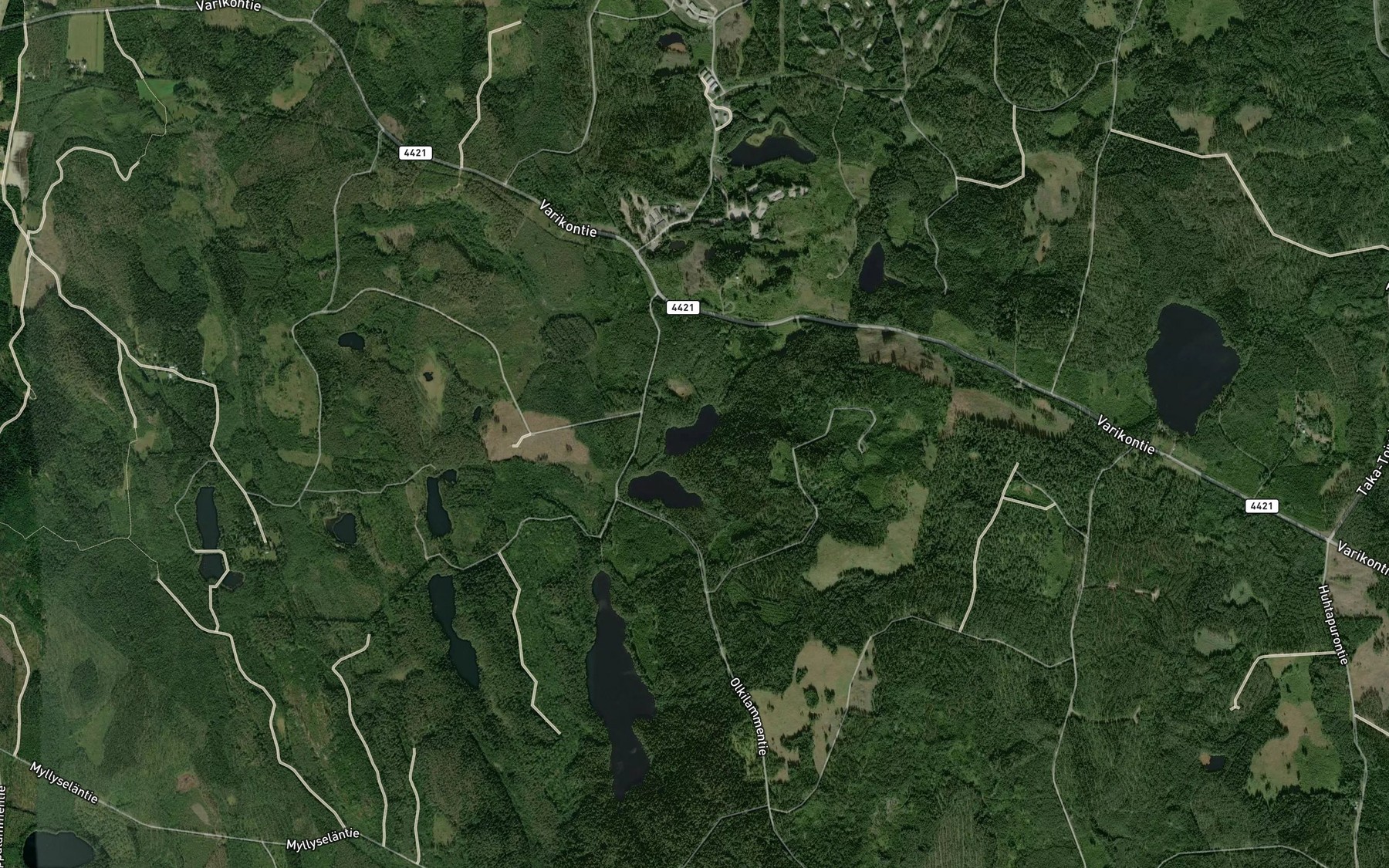 Satellite map of the Tienvierus-Olkilampi