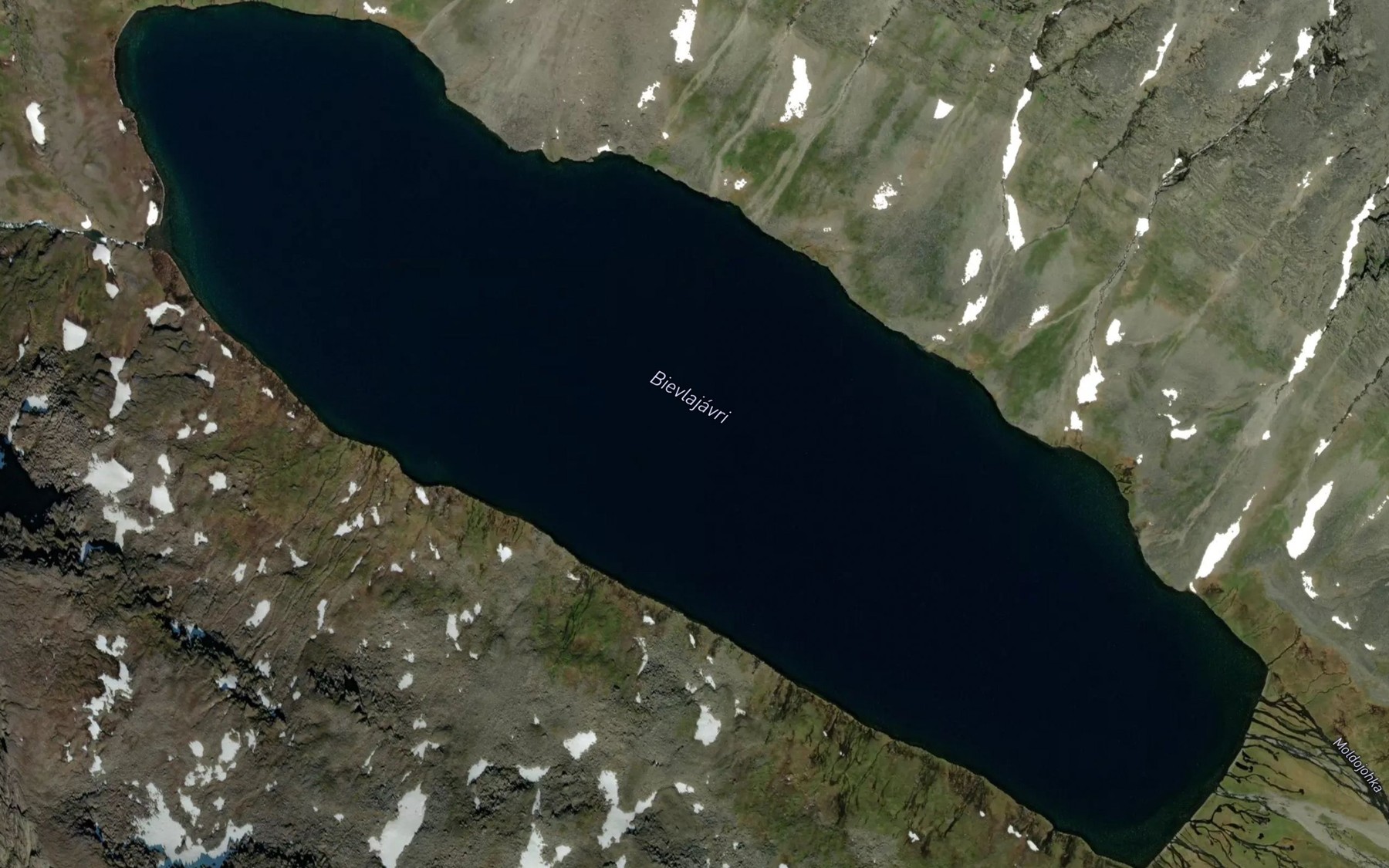 Satellite map of the Bievlajavri