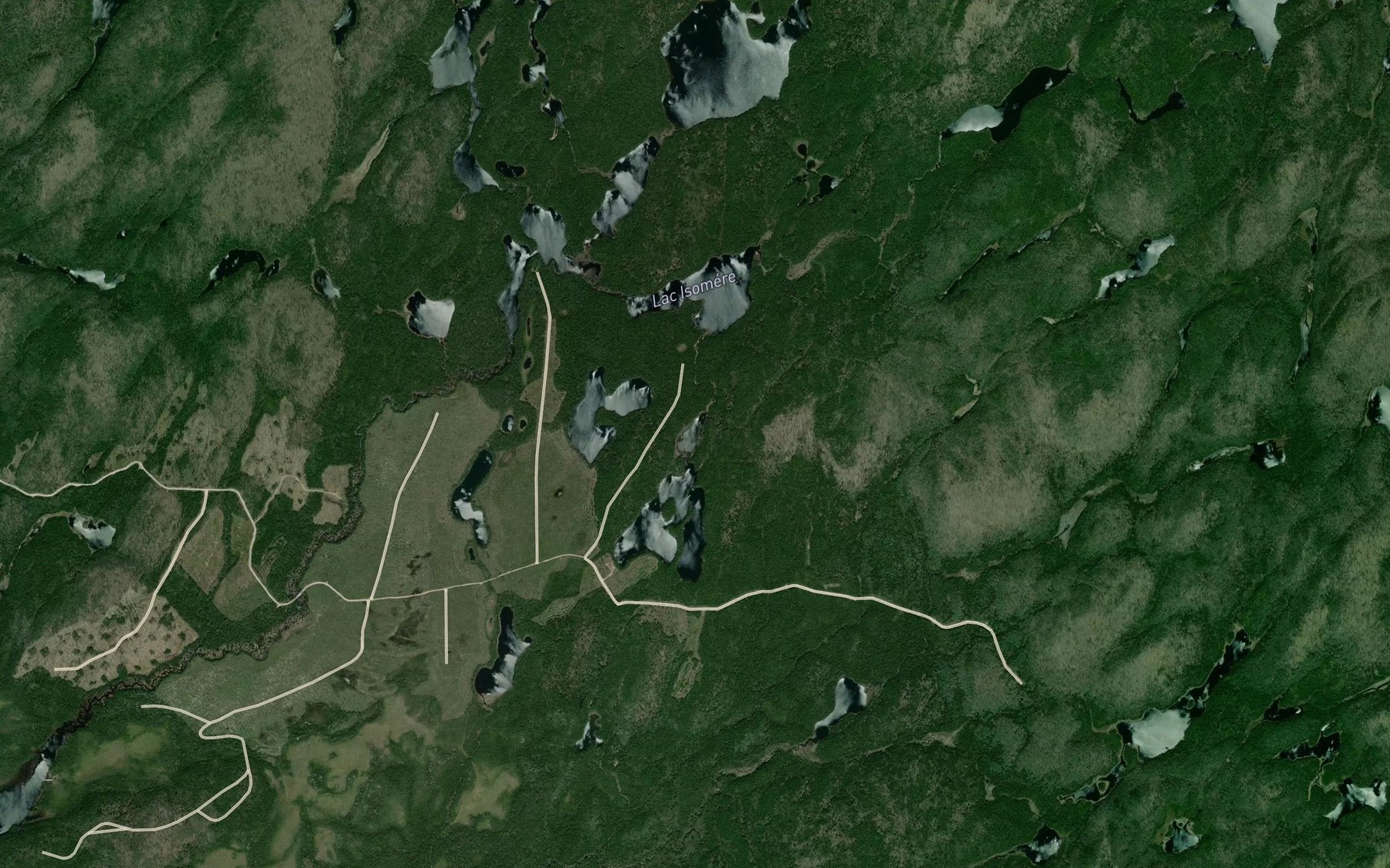 Satellite map of the Lac Calmar