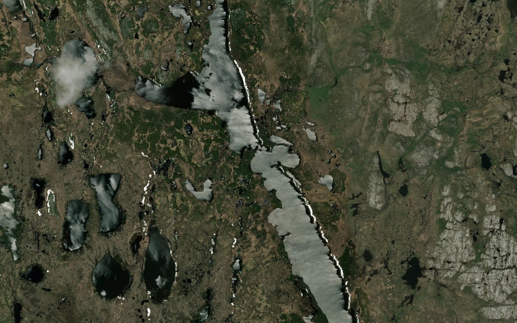 Satellite map of the Lac Sanningajualuk