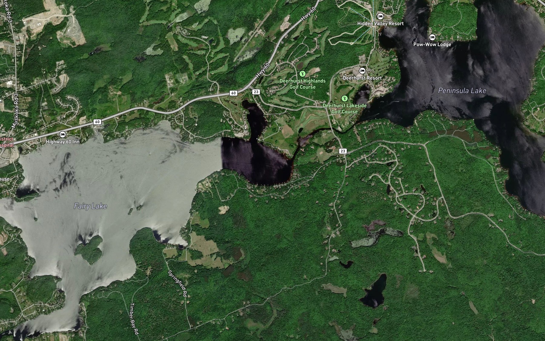 Satellite map of the The Canal