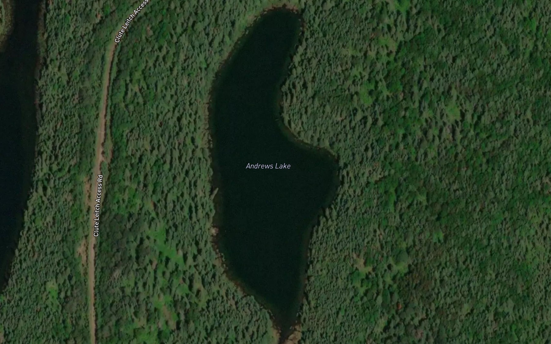 Satellite map of the Andrews Lake