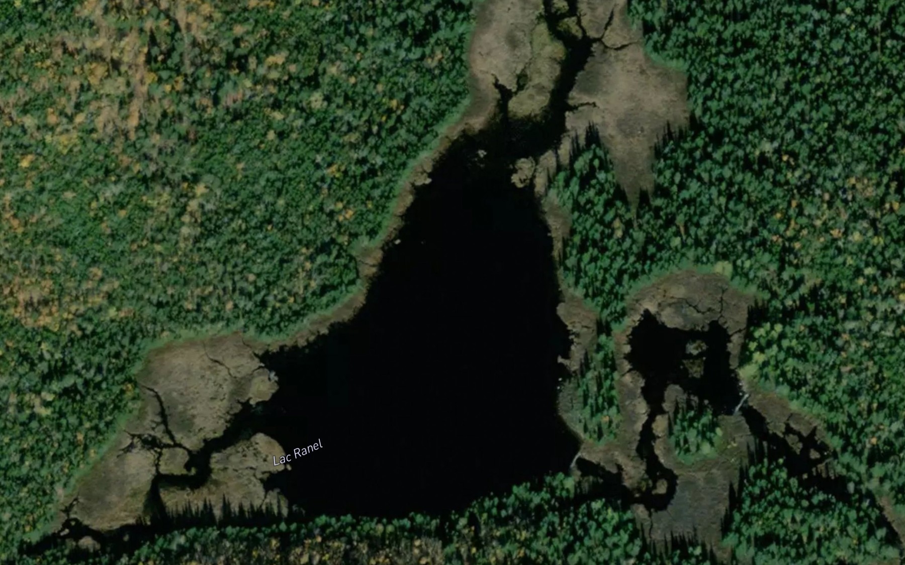 Satellite map of the Lac Ranel