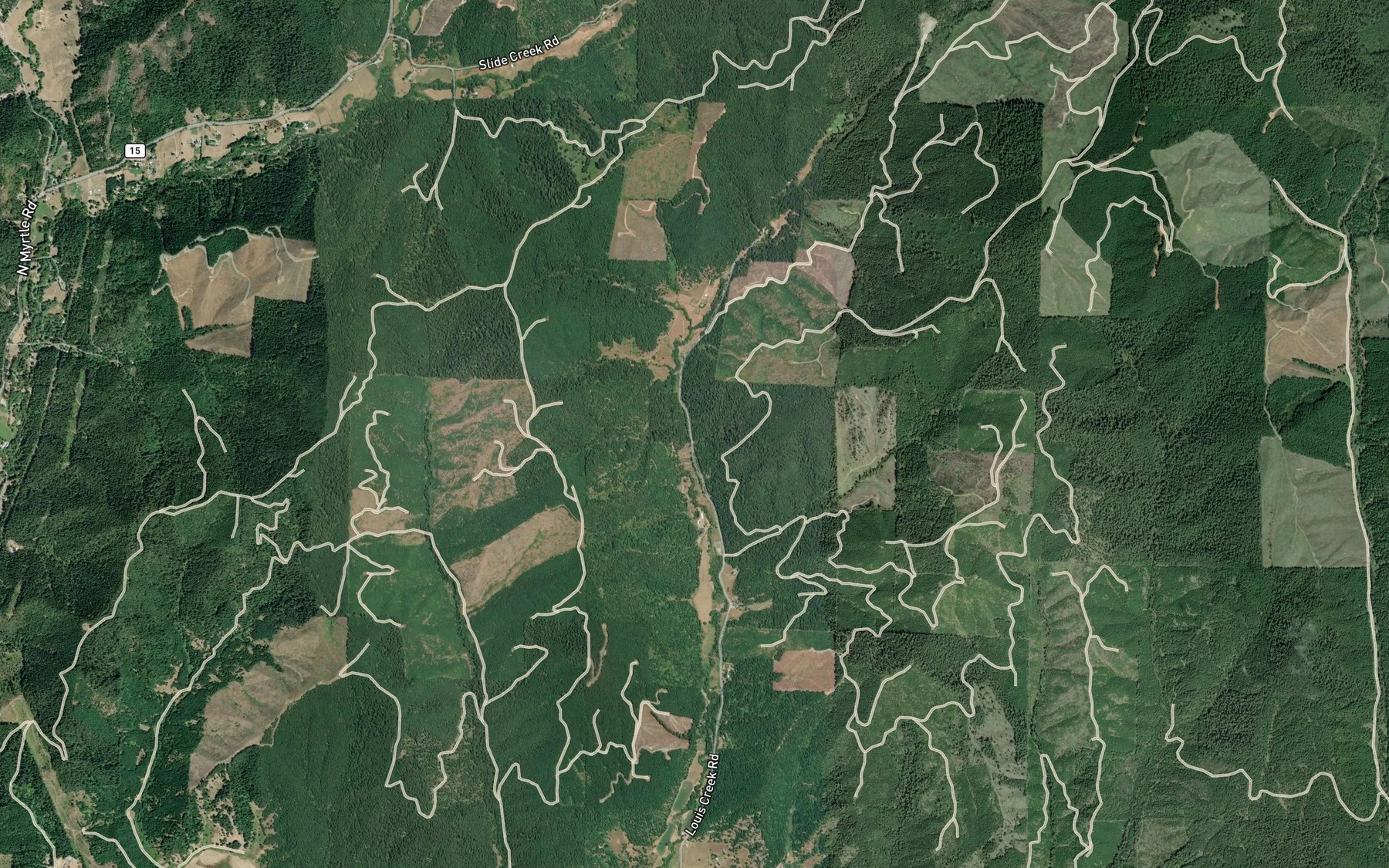 Satellite map of the Stone Creek