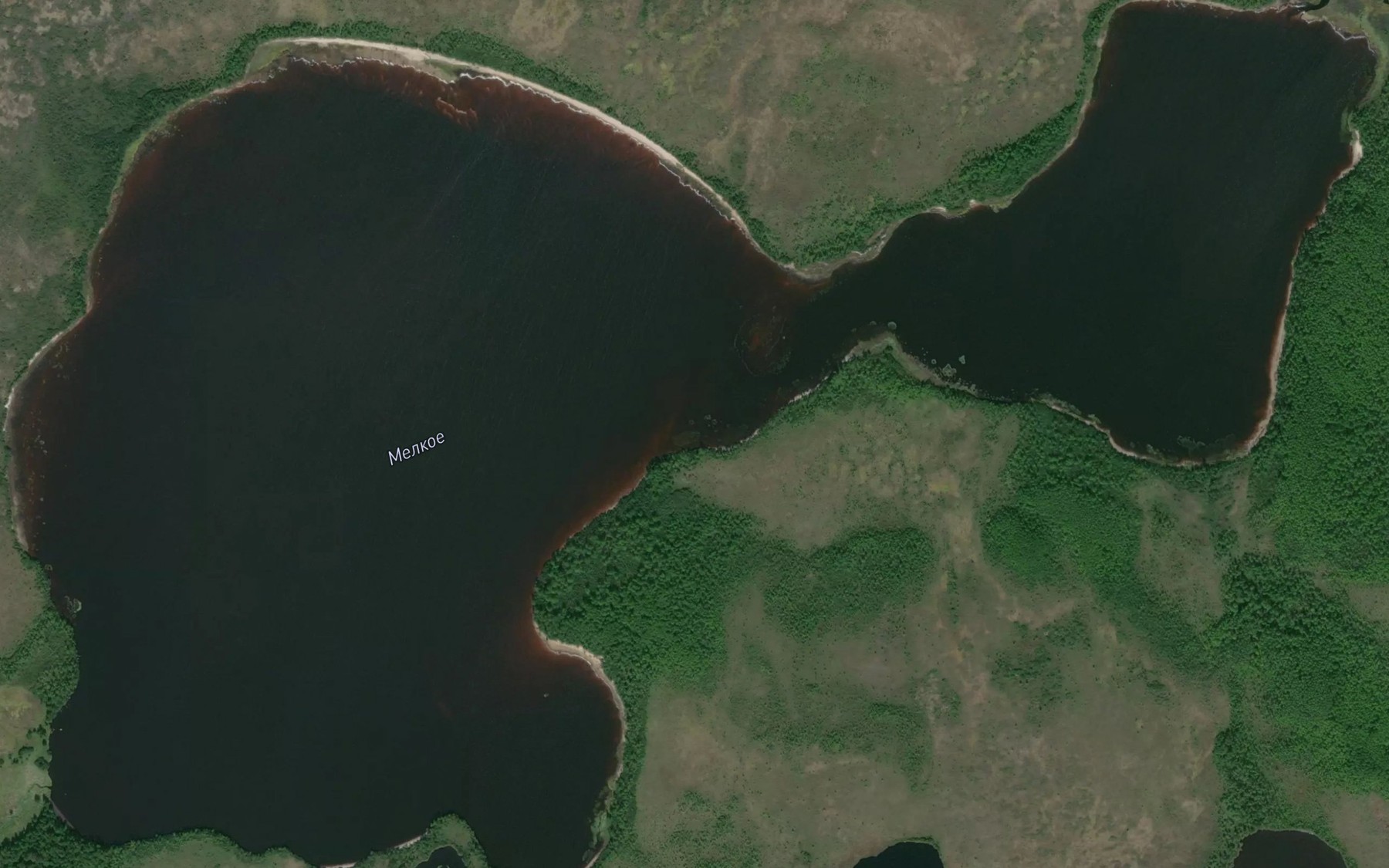 Satellite map of the Ozero Melkoye
