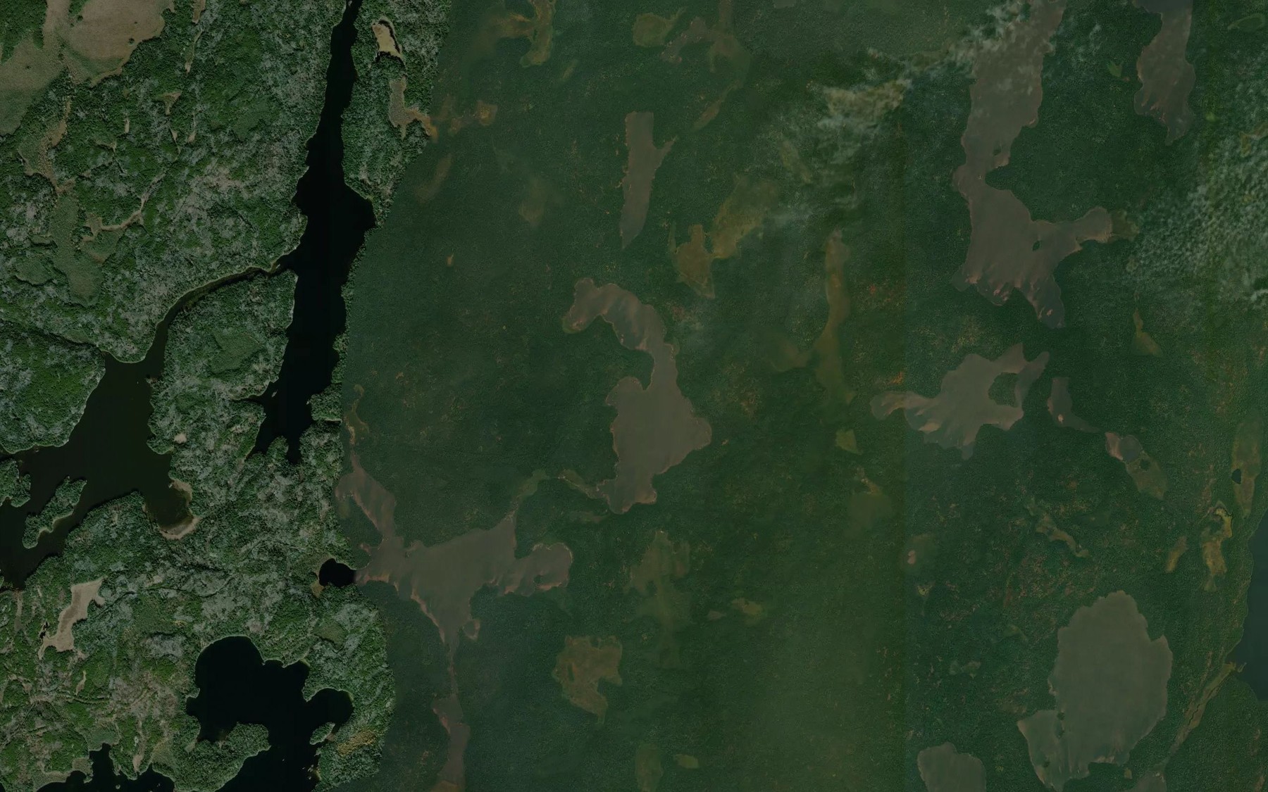 Satellite map of the Mountain Lake
