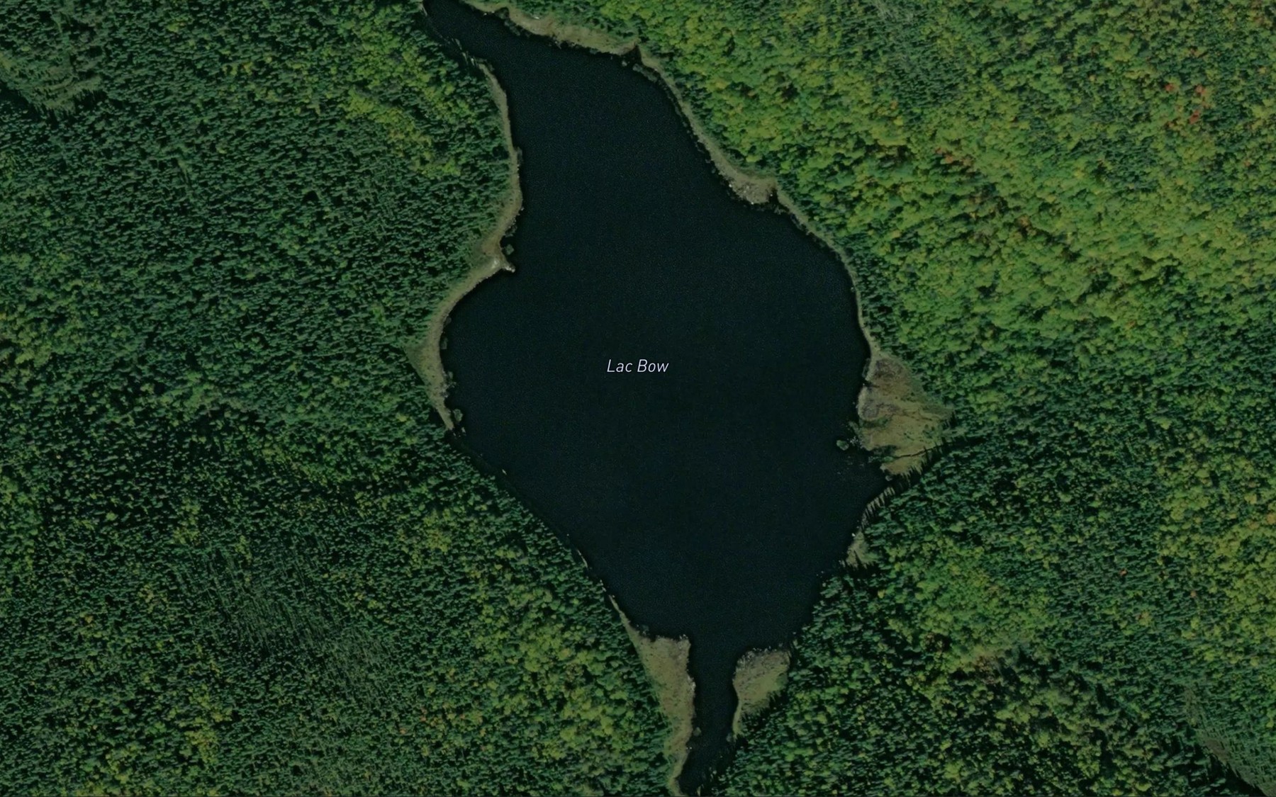 Satellite map of the Lac Bow