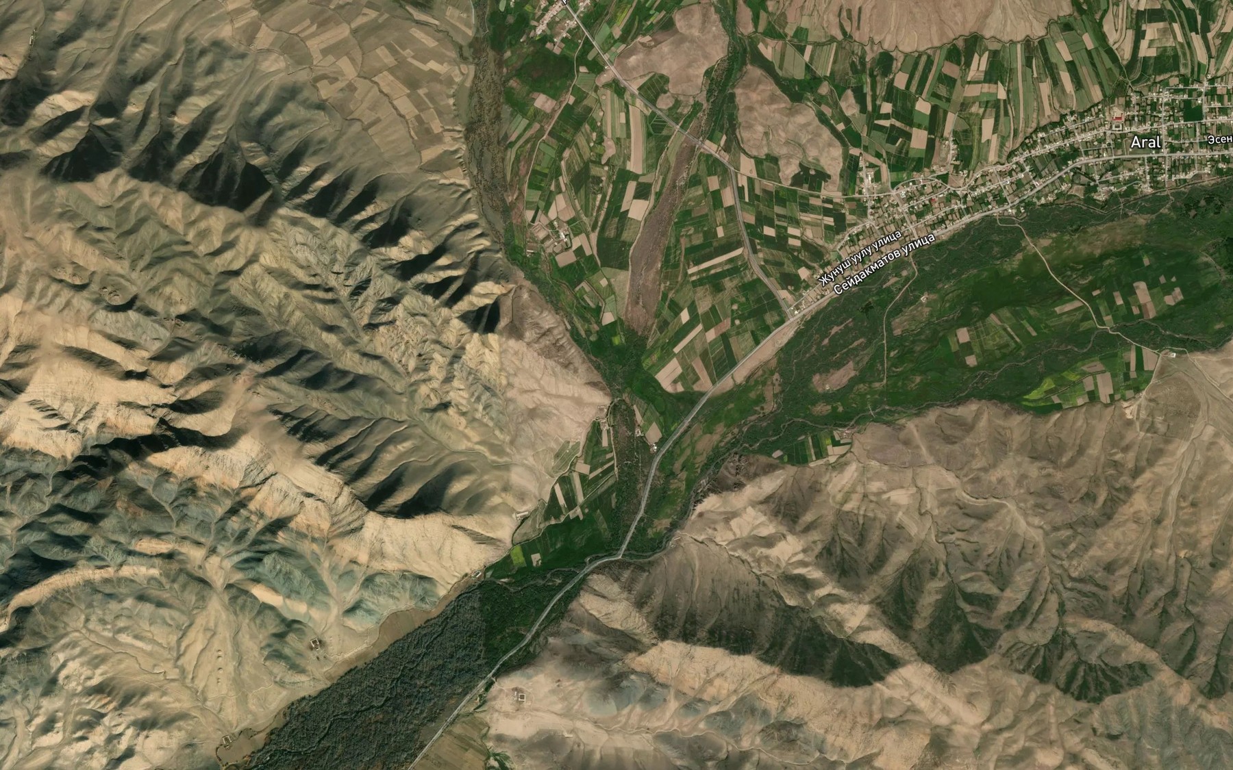 Satellite map of the Tegerek