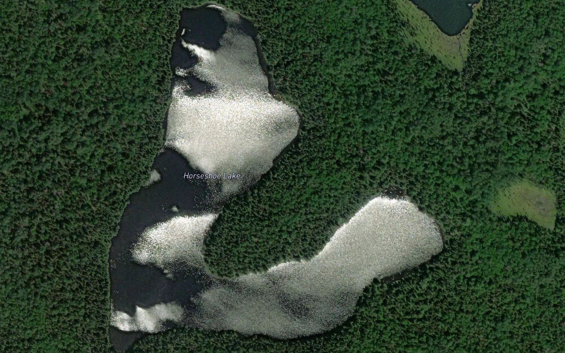 Satellite map of the Horseshoe Lake