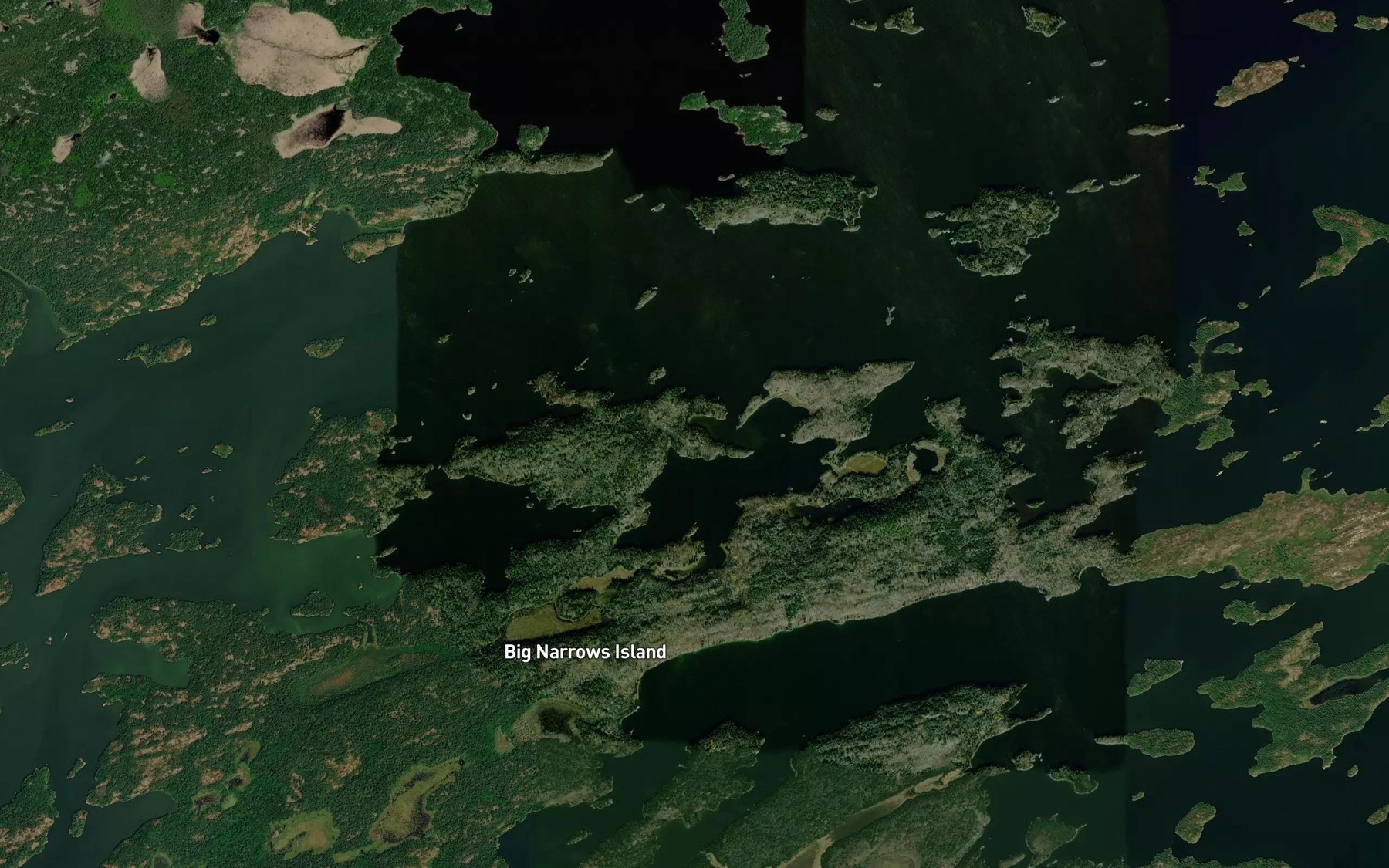 Satellite map of the Big Narrows