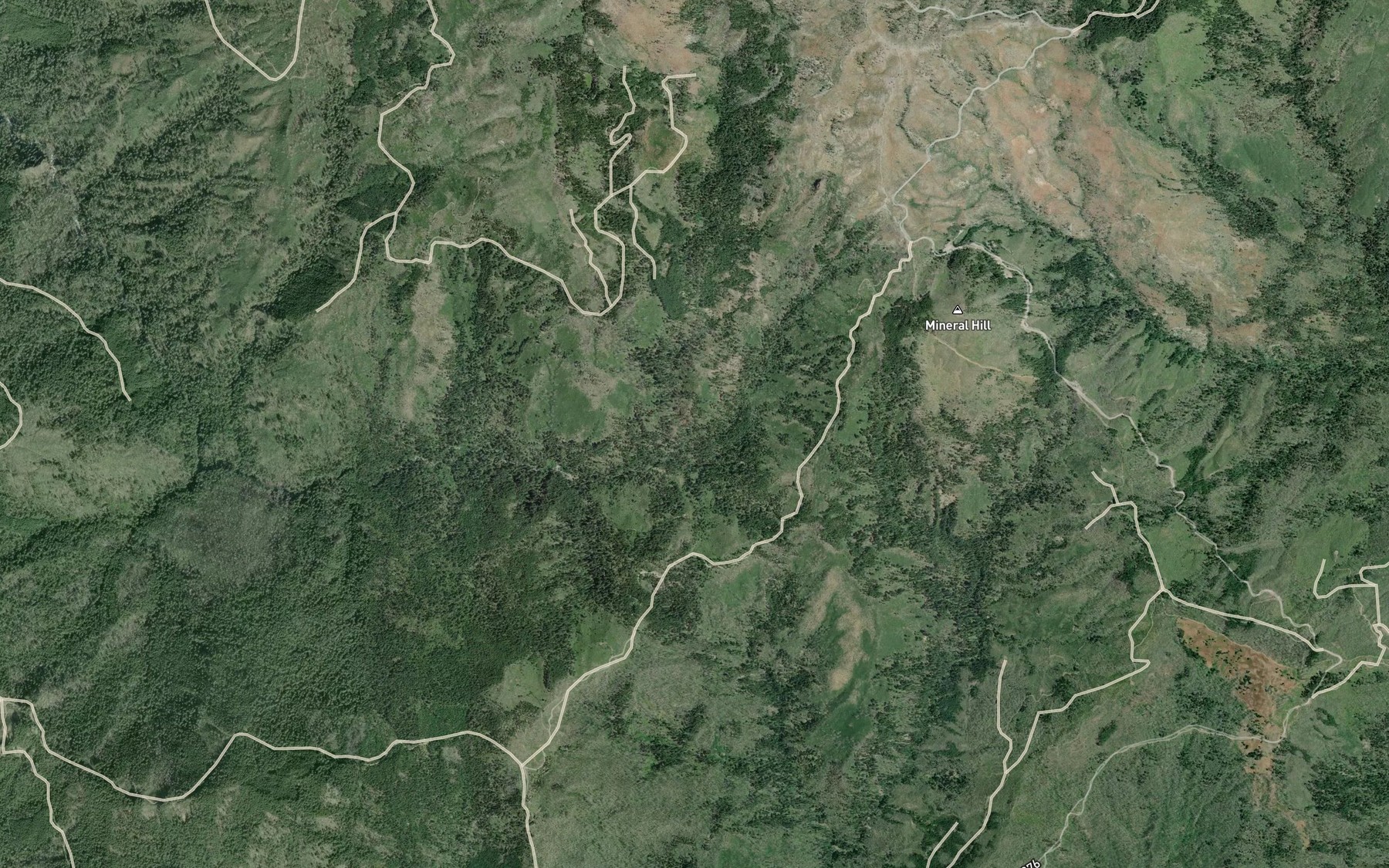 Satellite map of the Windy Creek