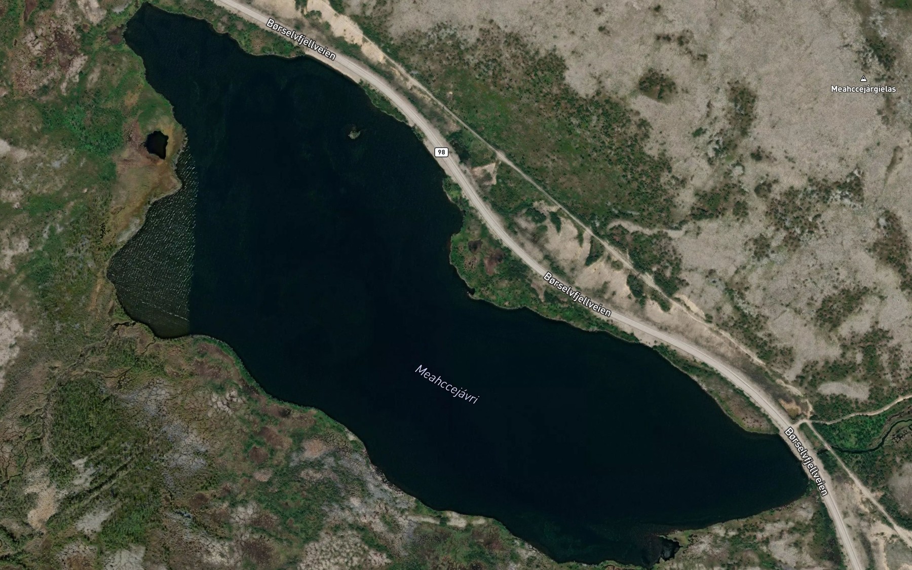 Satellite map of the Maeccejavri