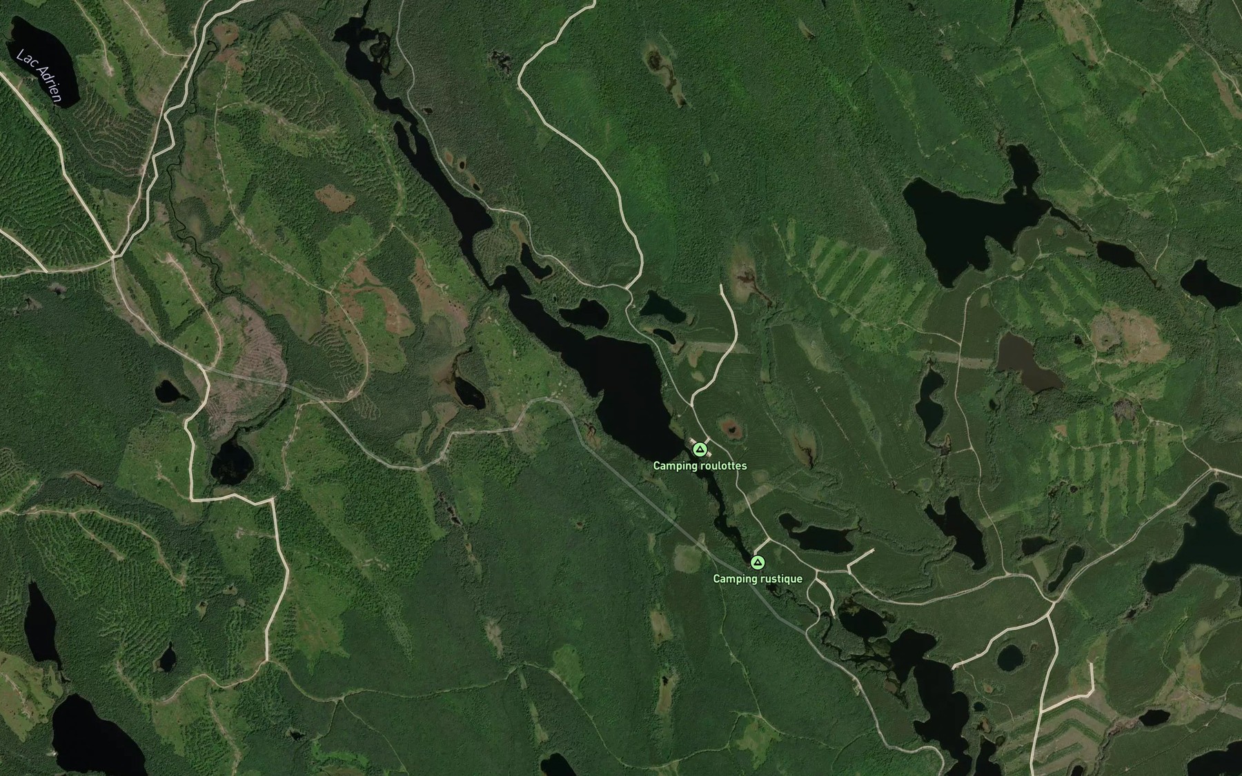 Satellite map of the Lac de la Baie