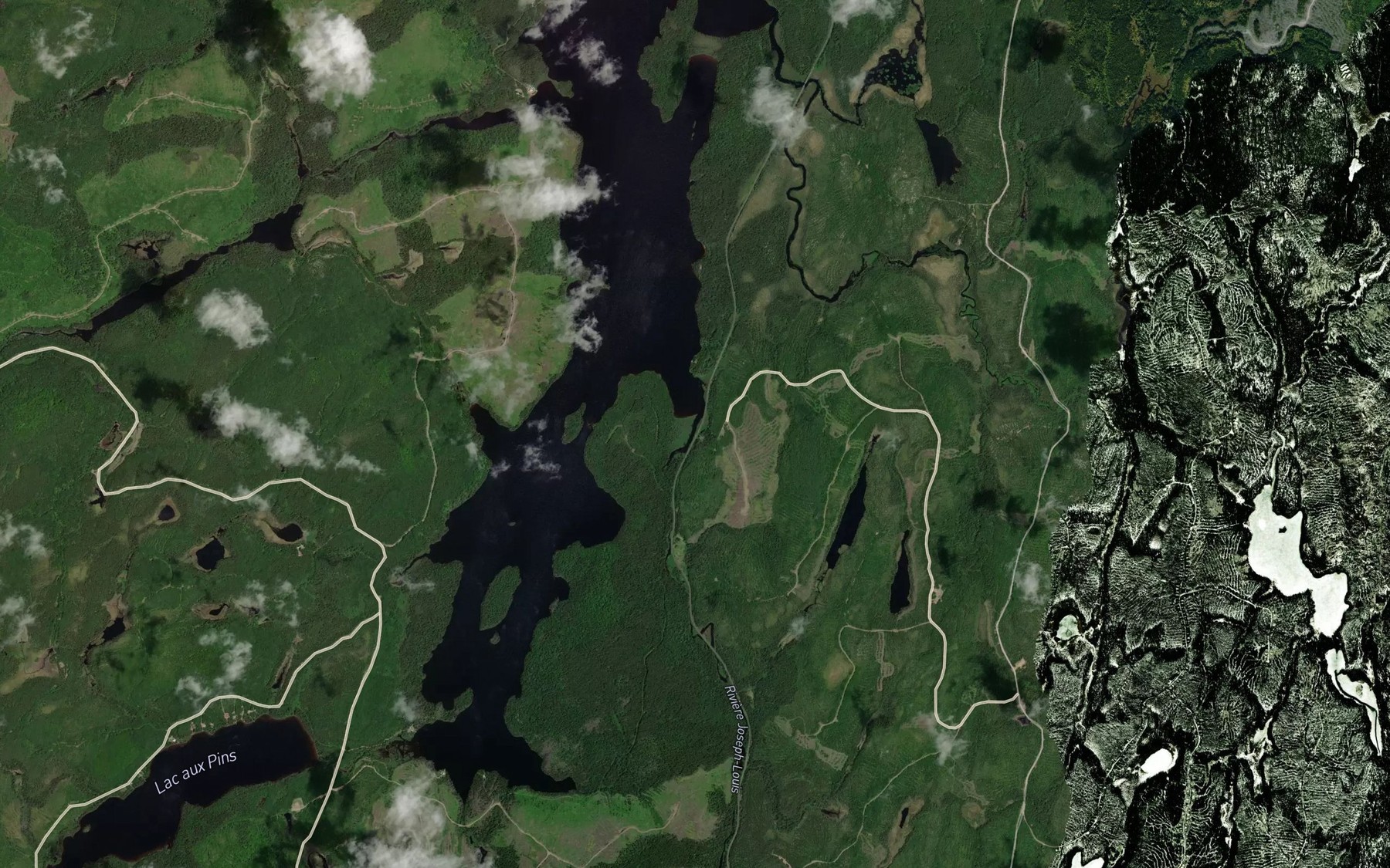 Satellite map of the Riviere Joseph-Louis