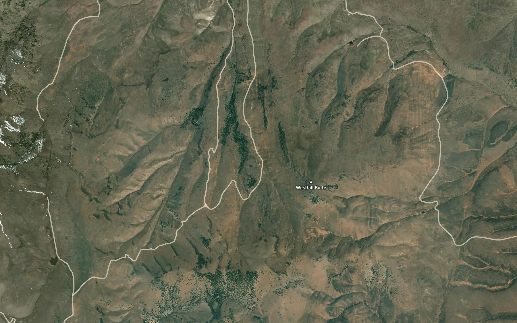Satellite map of the Muir Reservoir