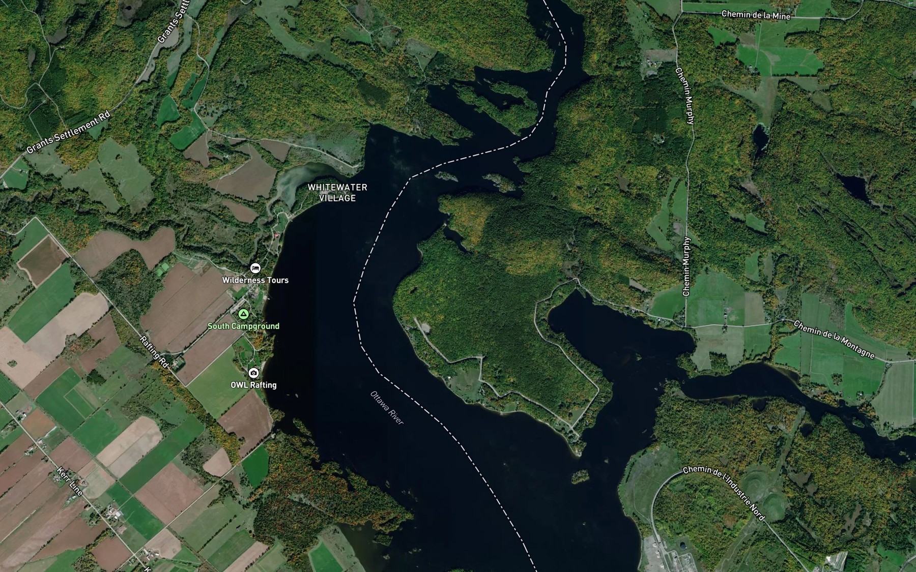 Satellite map of the Baie Harmony