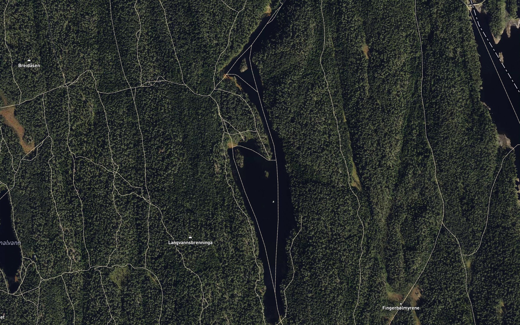 Satellite map of the Langvatn