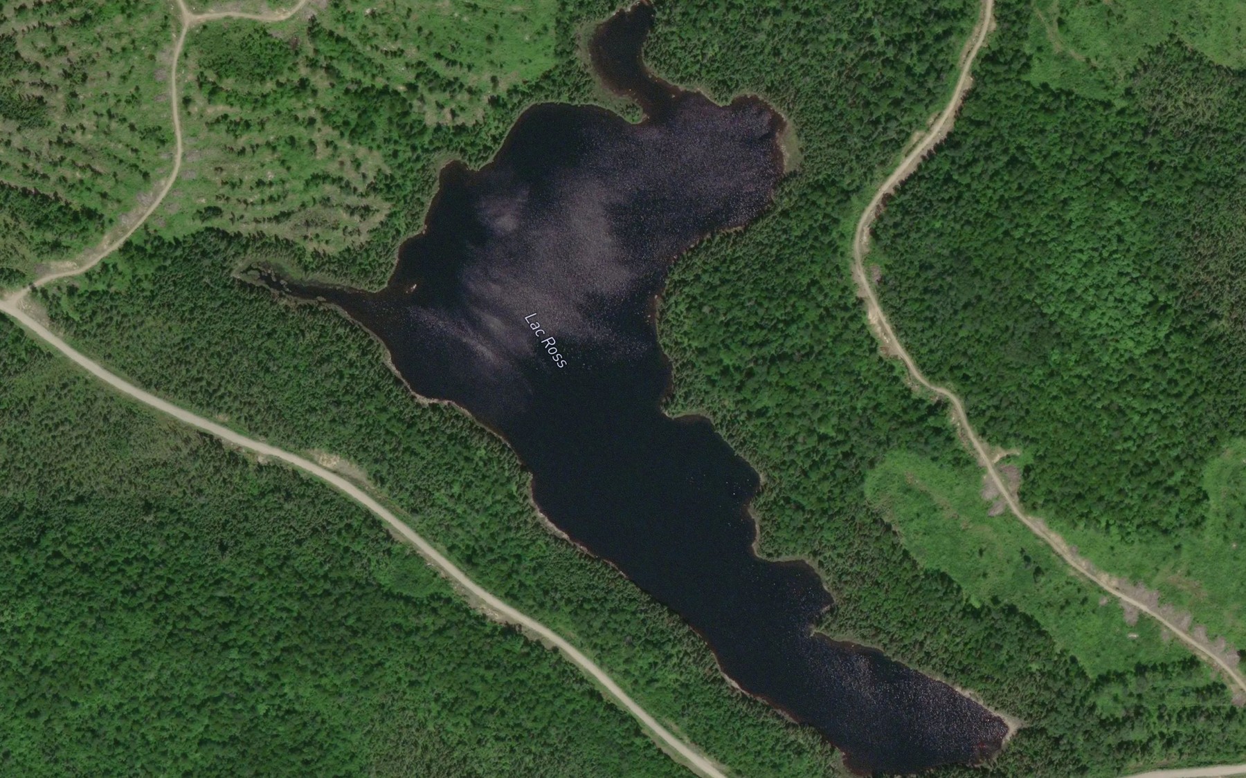 Satellite map of the Lac Ross