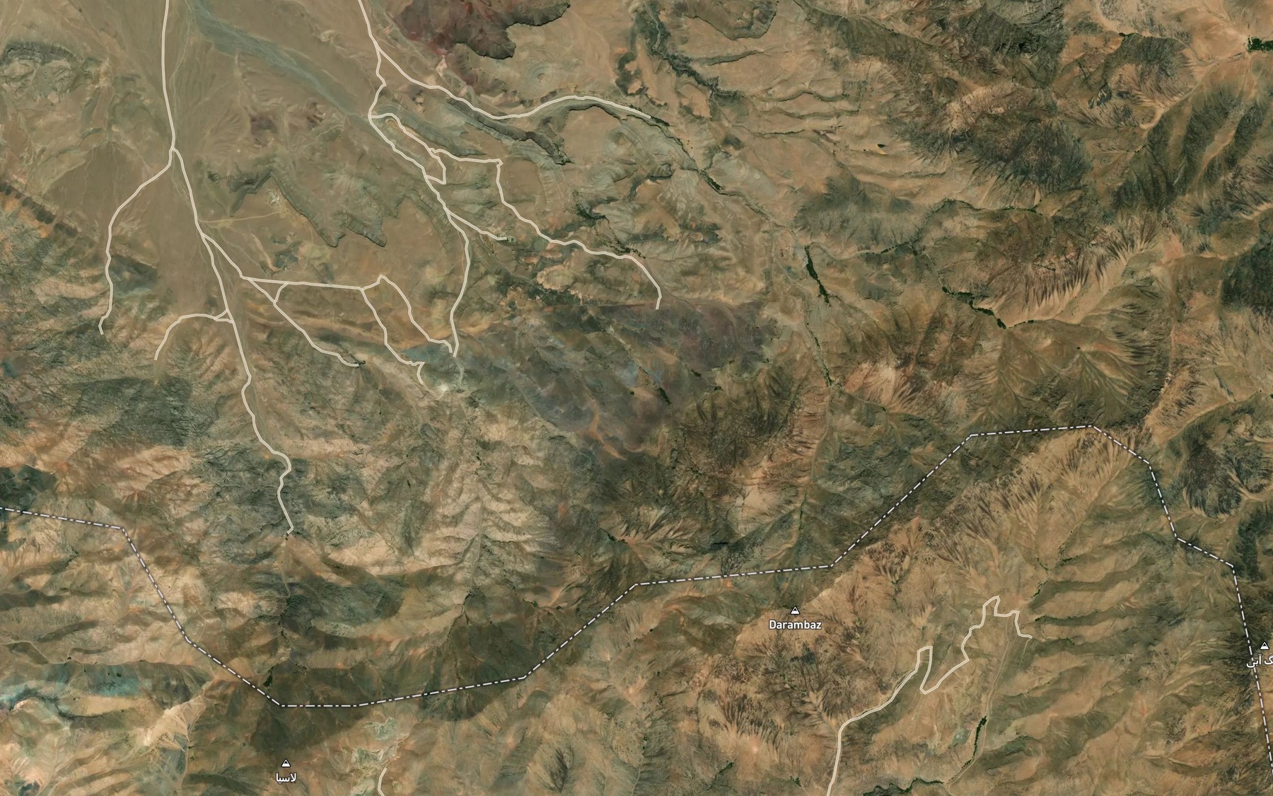 Satellite map of the Cheshmeh-ye `Ali Bakhtiari