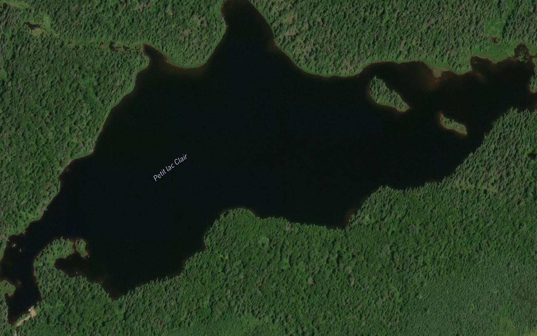 Satellite map of the Petit lac Clair