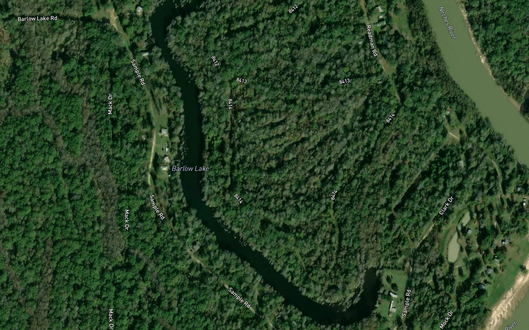 Satellite map of the Barlow Lake