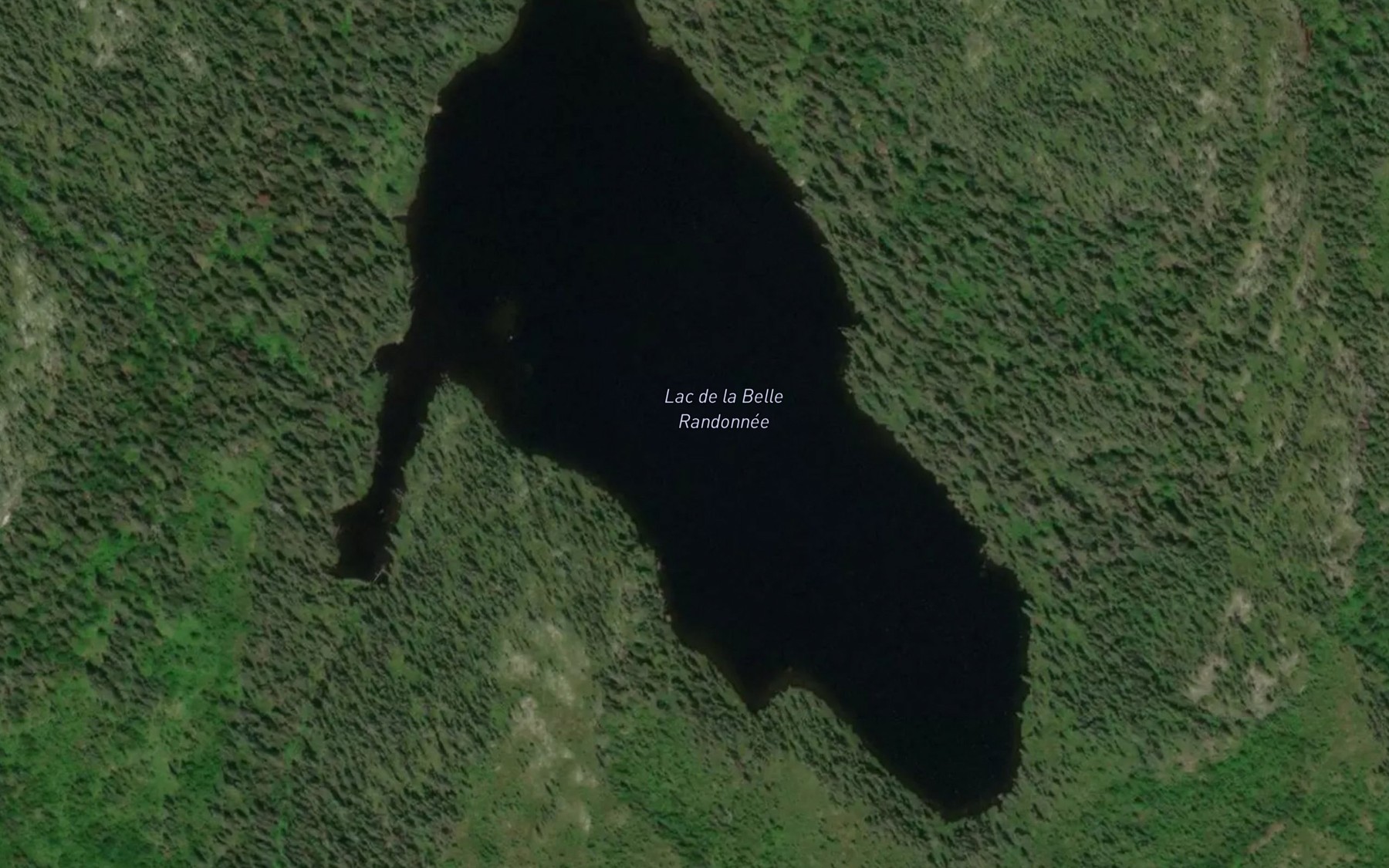 Satellite map of the Lac de la Belle Randonnee