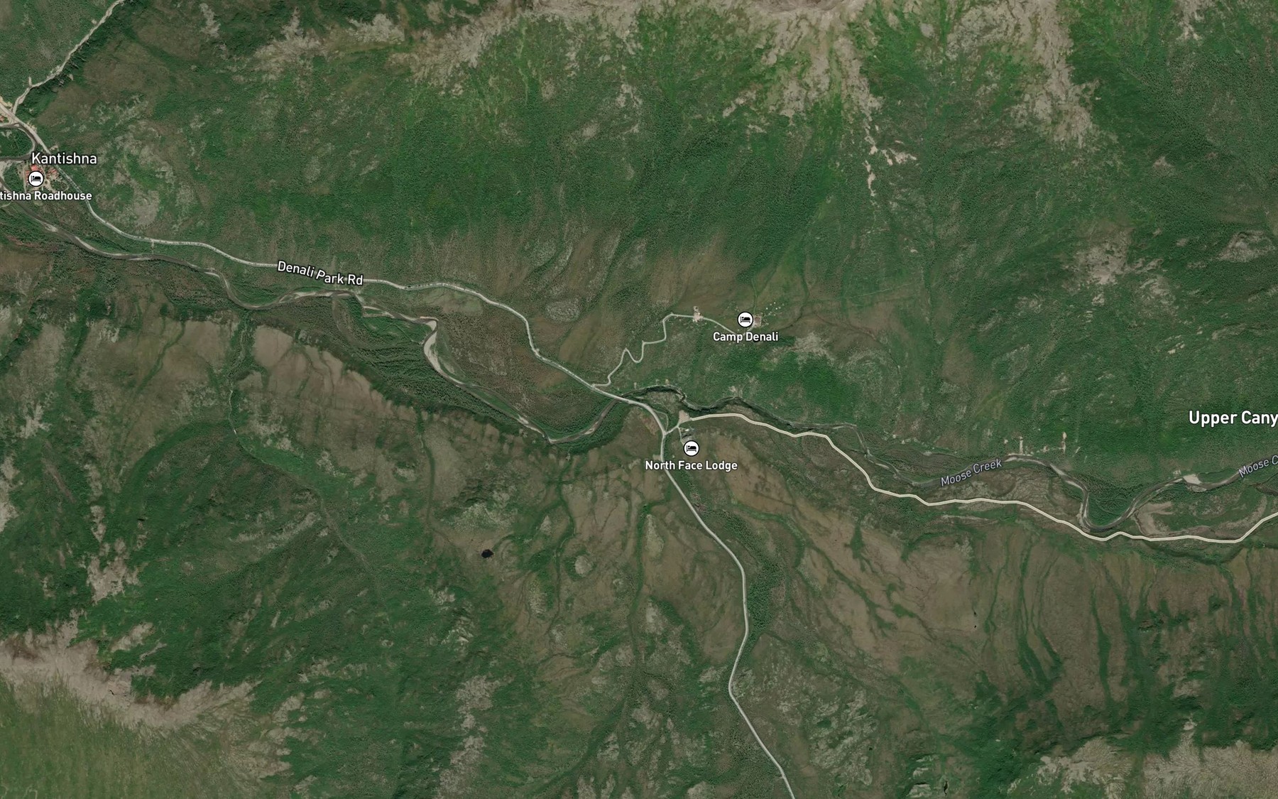 Satellite map of the Lake Creek