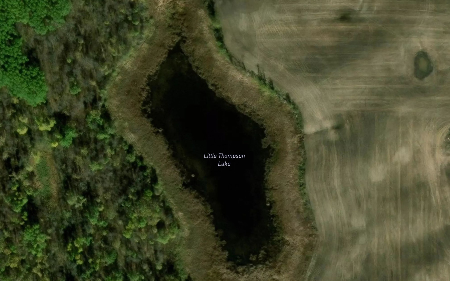 Satellite map of the Little Thompson Lake