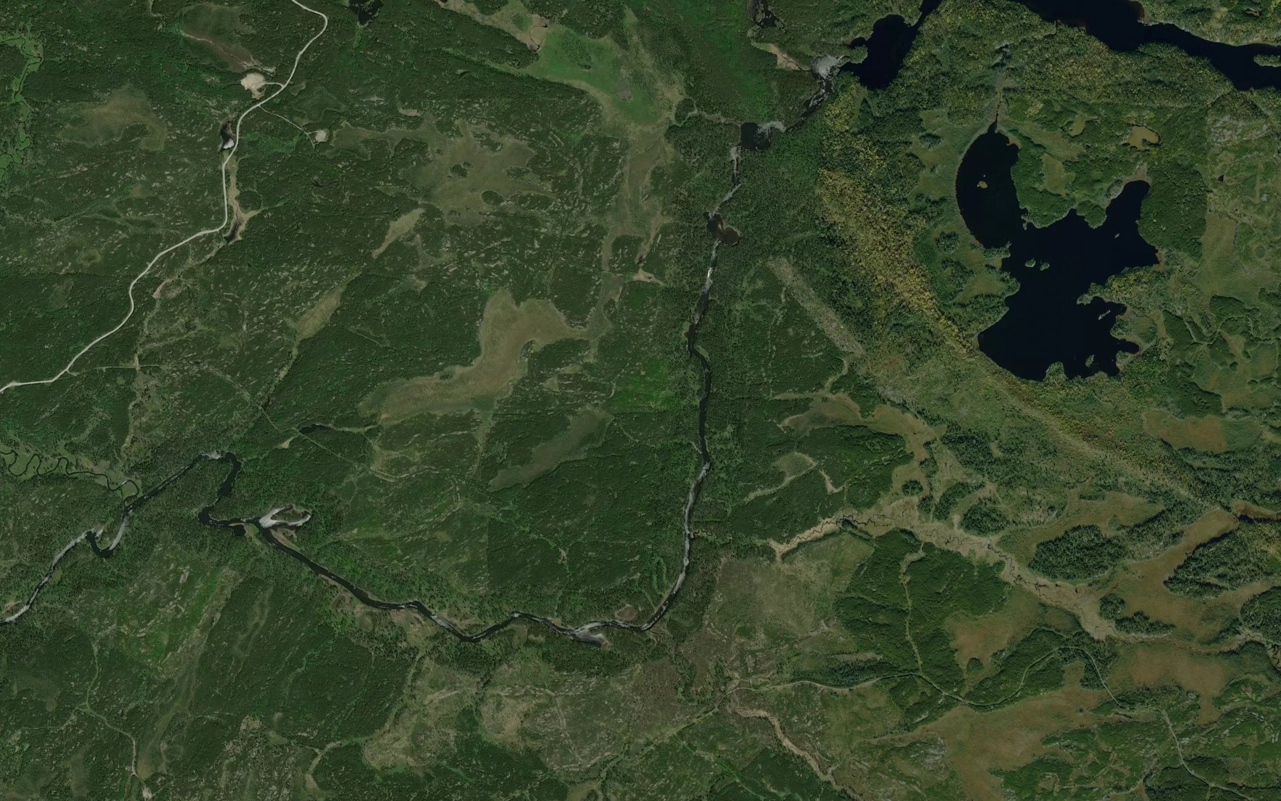 Satellite map of the Side Creek