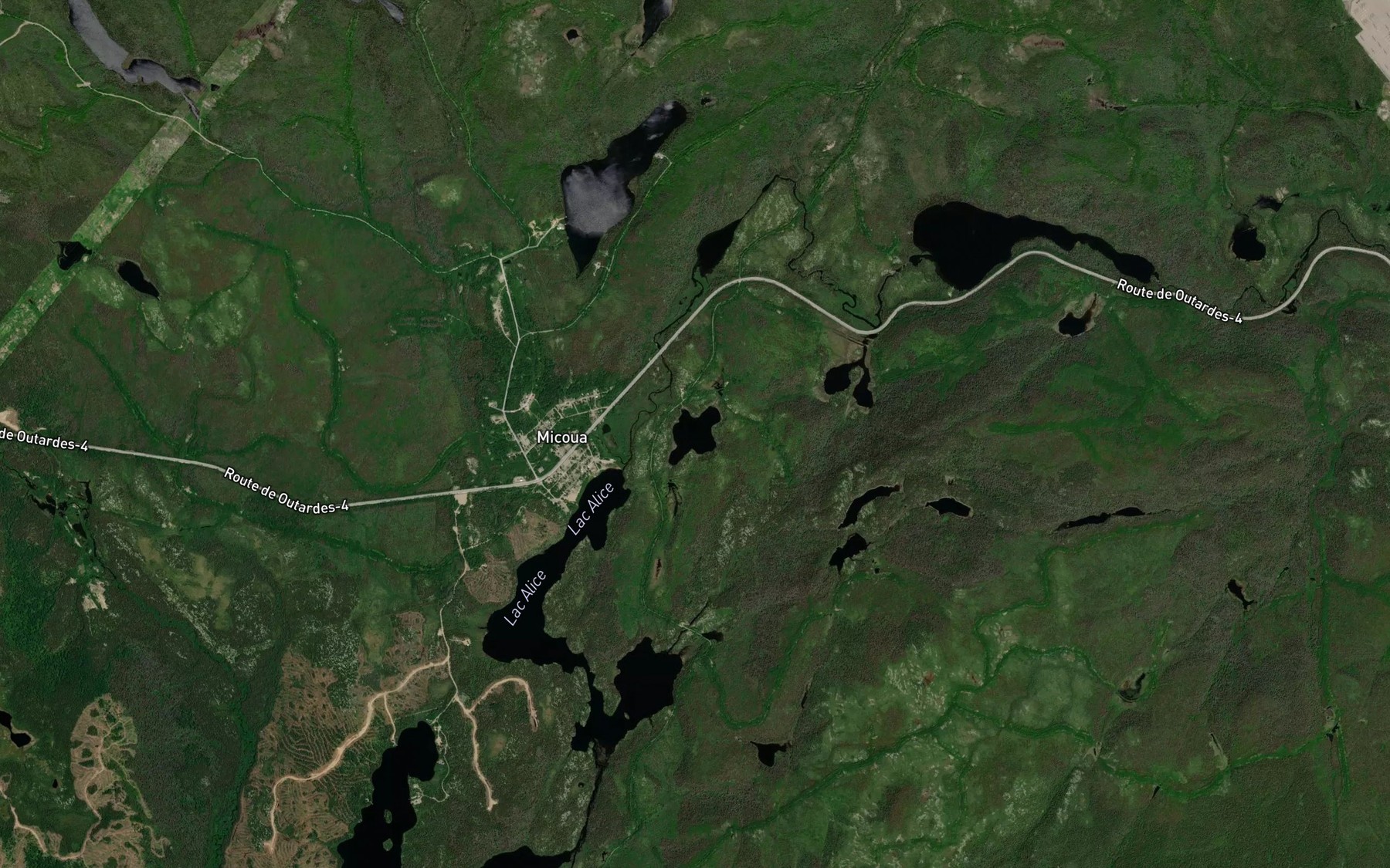 Satellite map of the Lac Viens