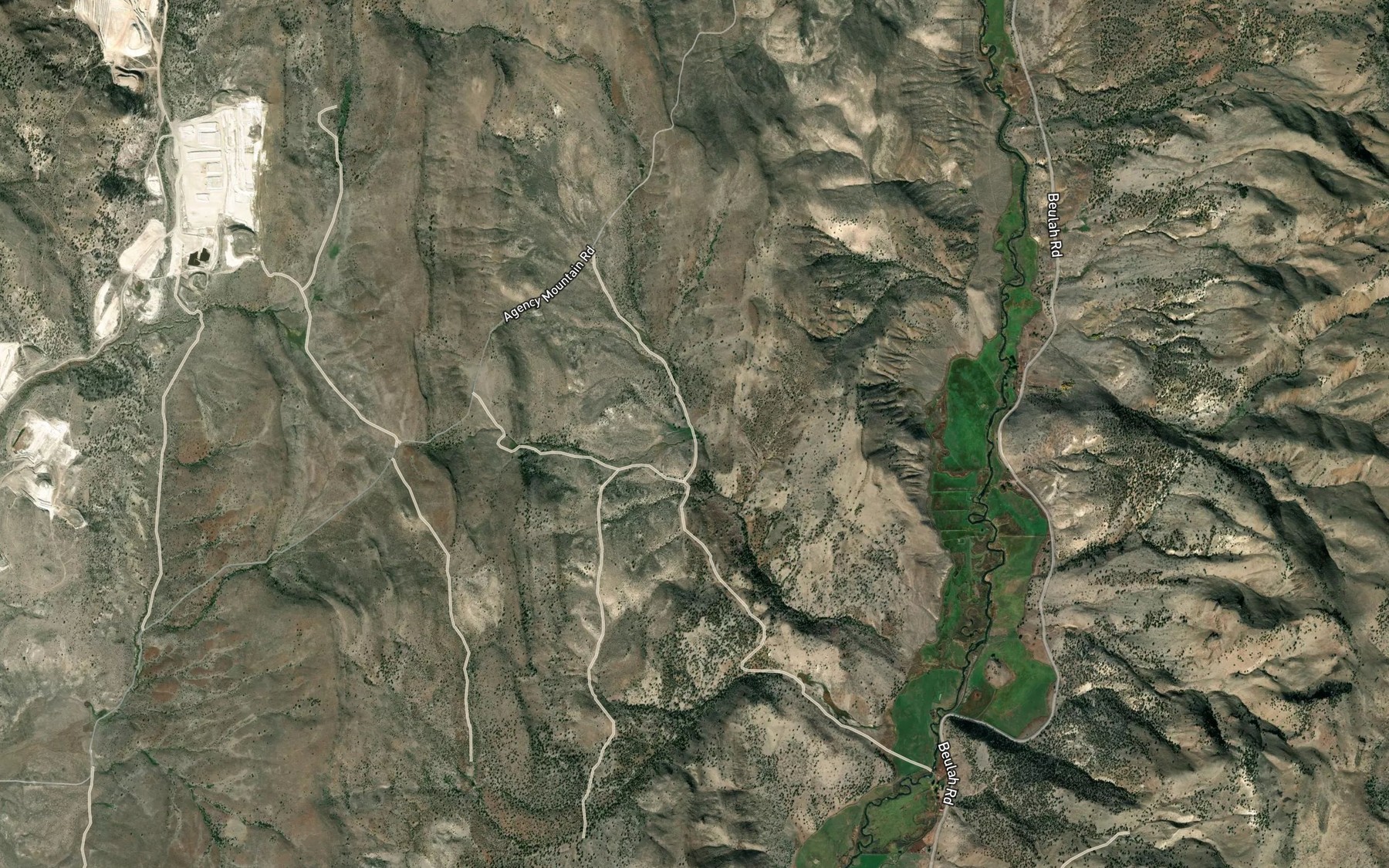 Satellite map of the Lower Mud Spring