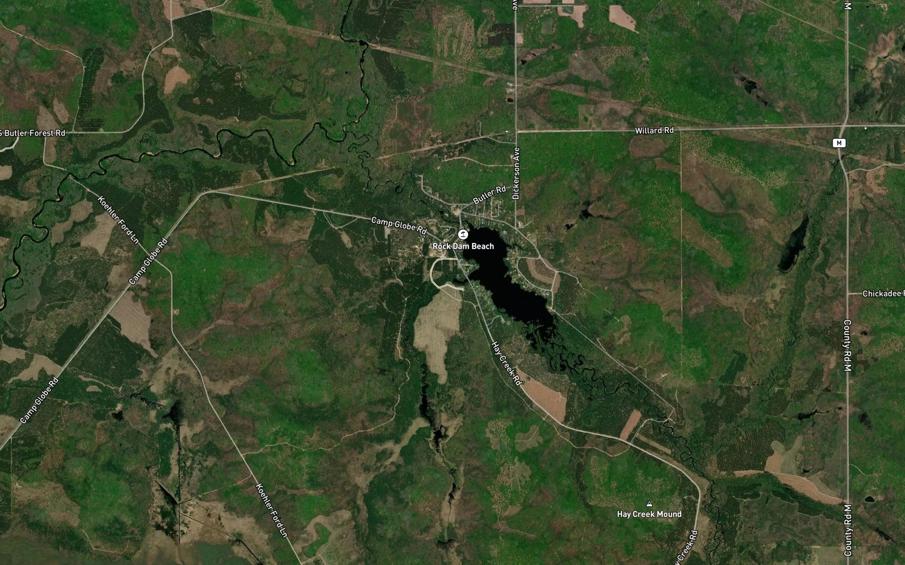 Satellite map of the Windy Run