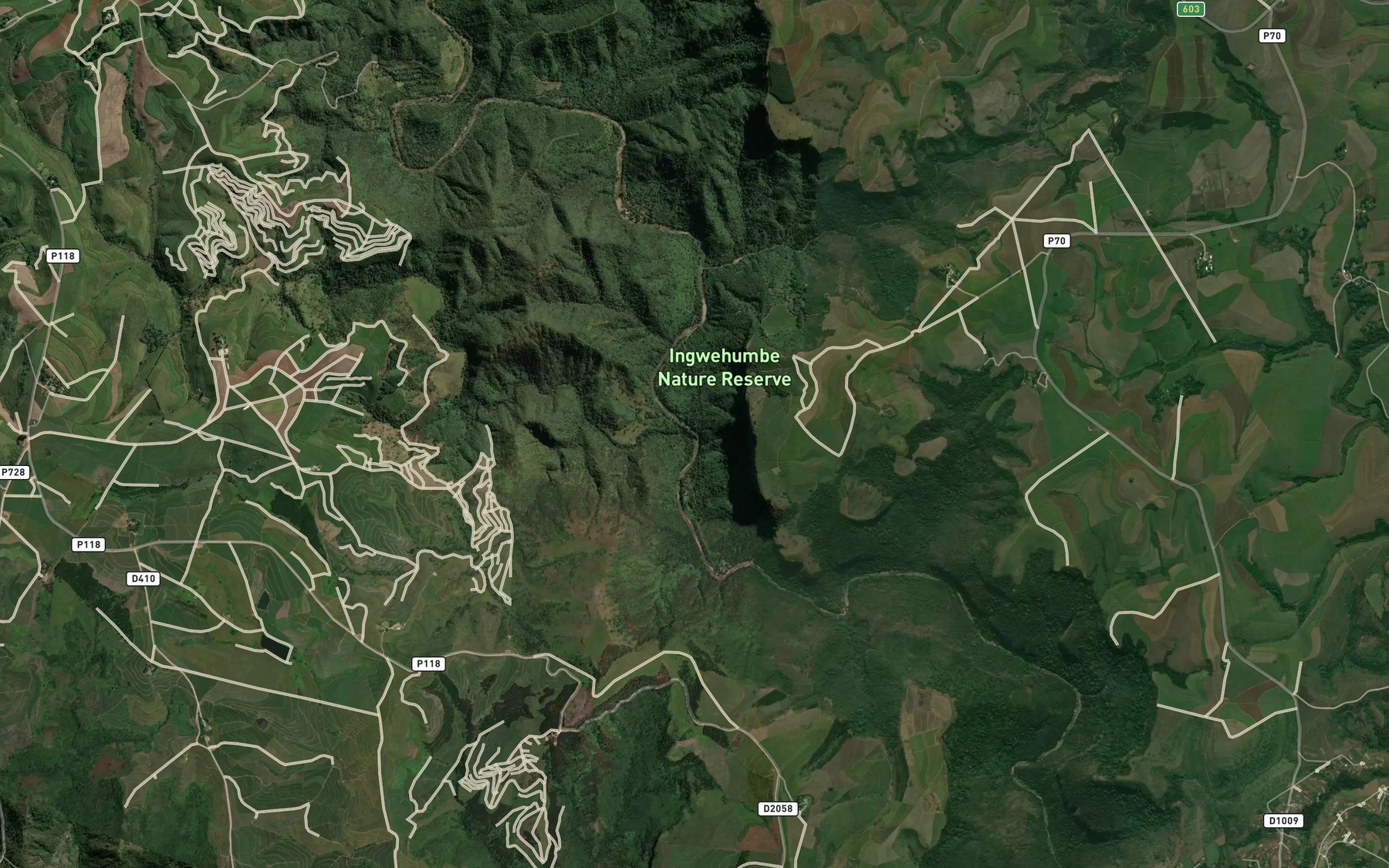 Satellite map of the KwaMajola