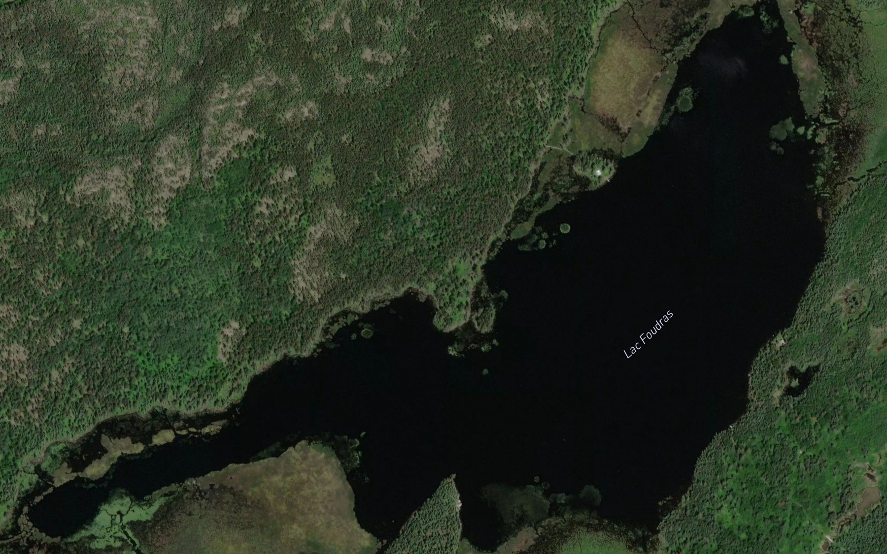 Satellite map of the Lac Foudras