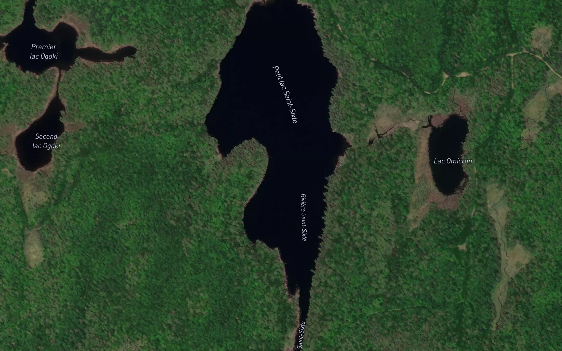Satellite map of the Petit lac Saint-Sixte