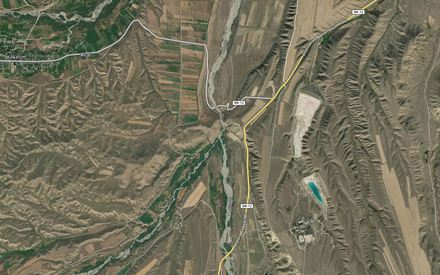 Satellite map of the Atay