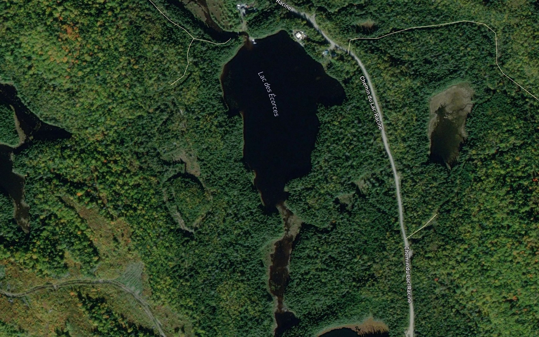 Satellite map of the Lac des Ecorces