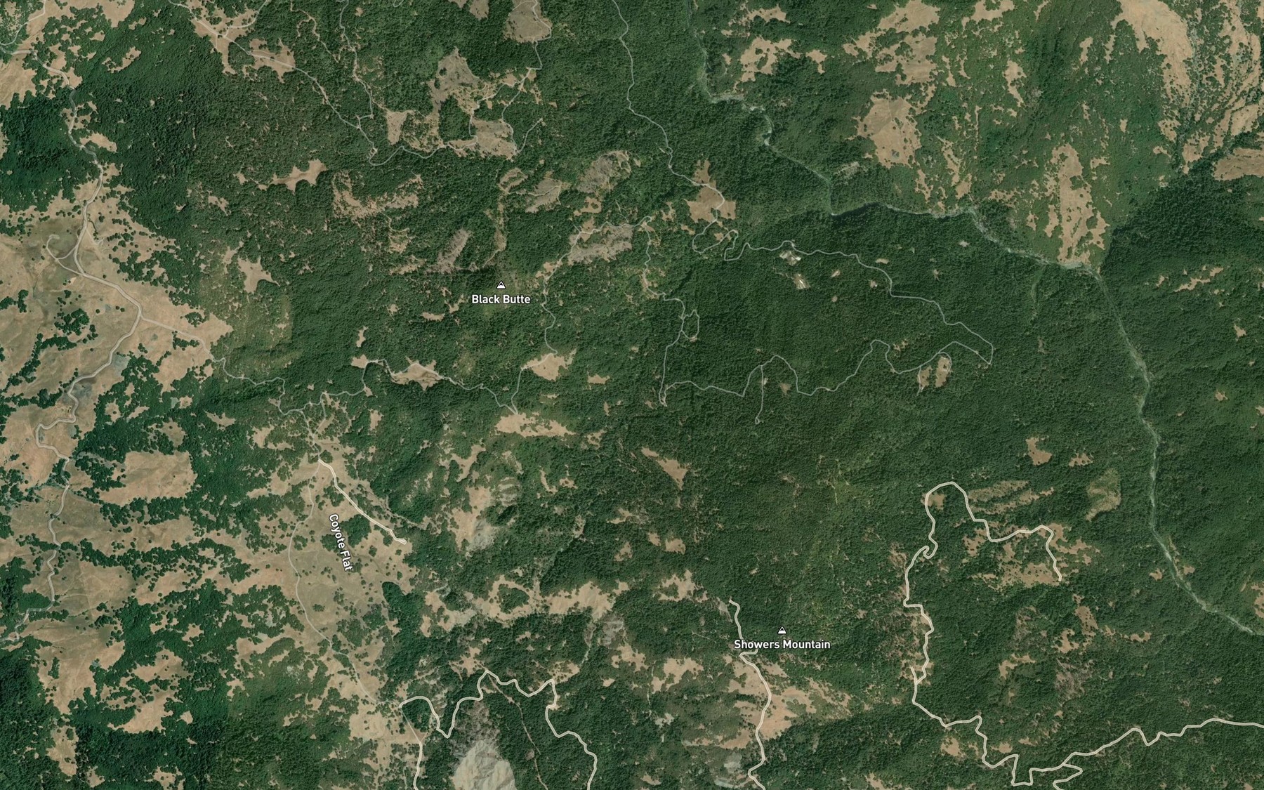 Satellite map of the Spring Valley Creek