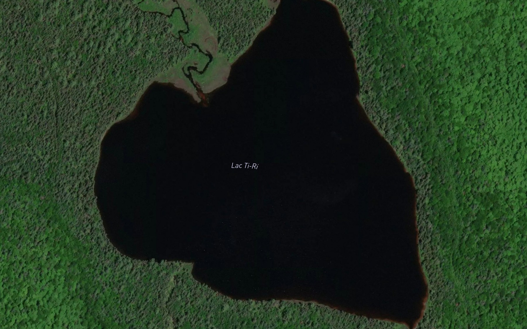 Satellite map of the Lac Ti-Ri