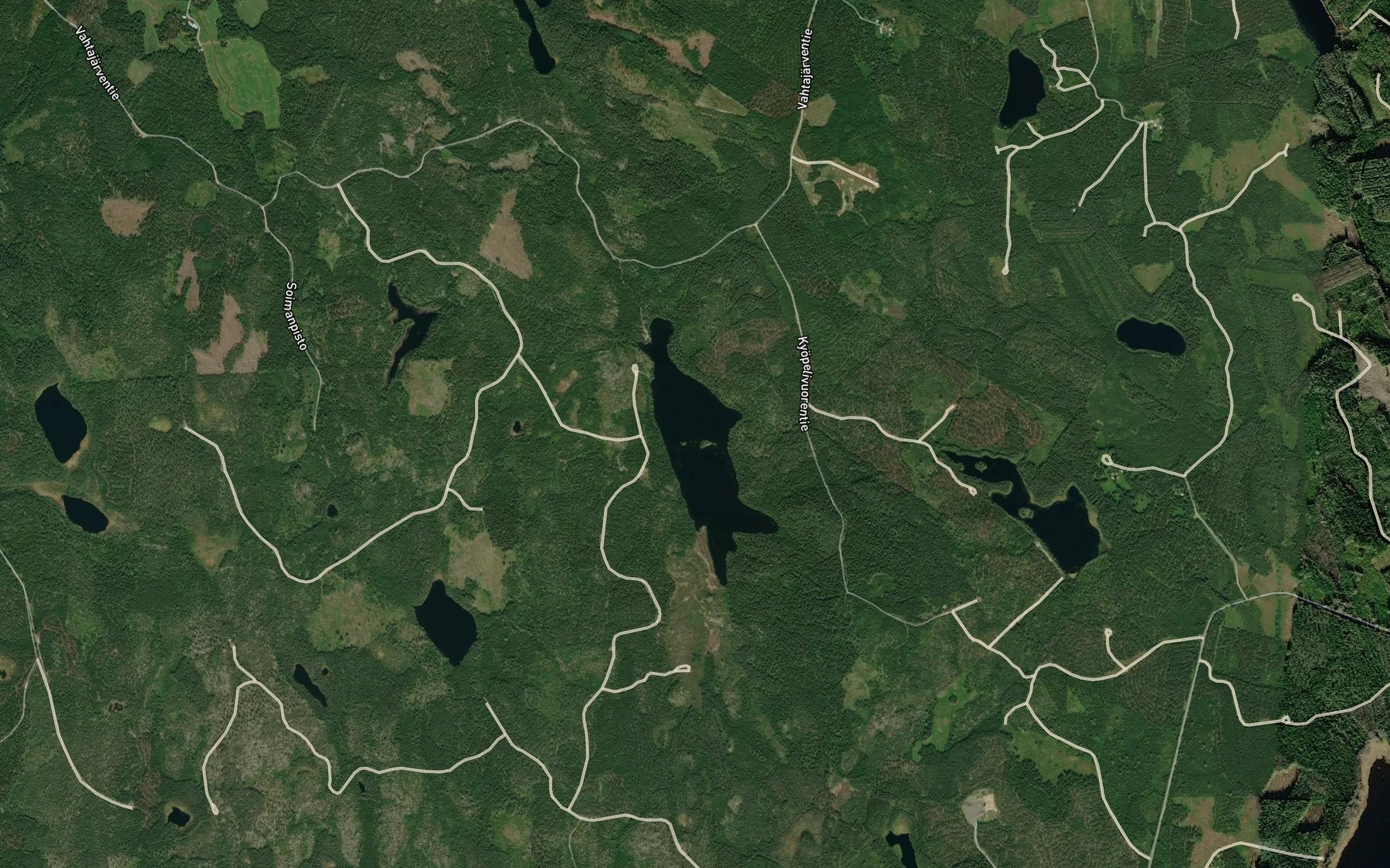 Satellite map of the Vahtajarvi