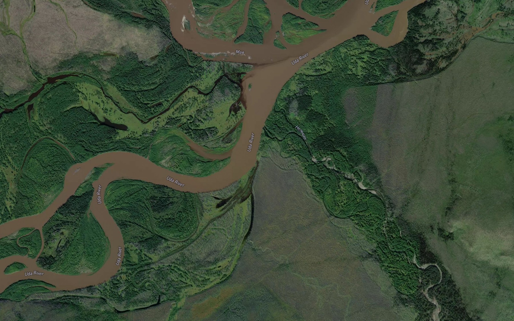 Satellite map of the Ampardak