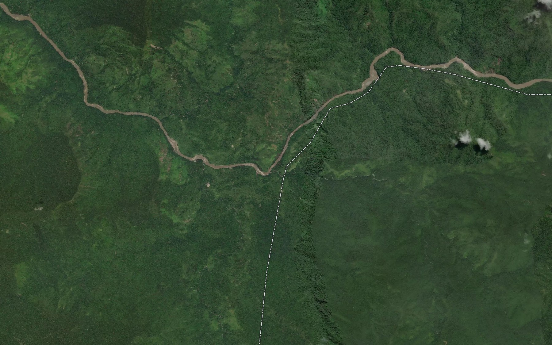 Satellite map of the Gidahu River