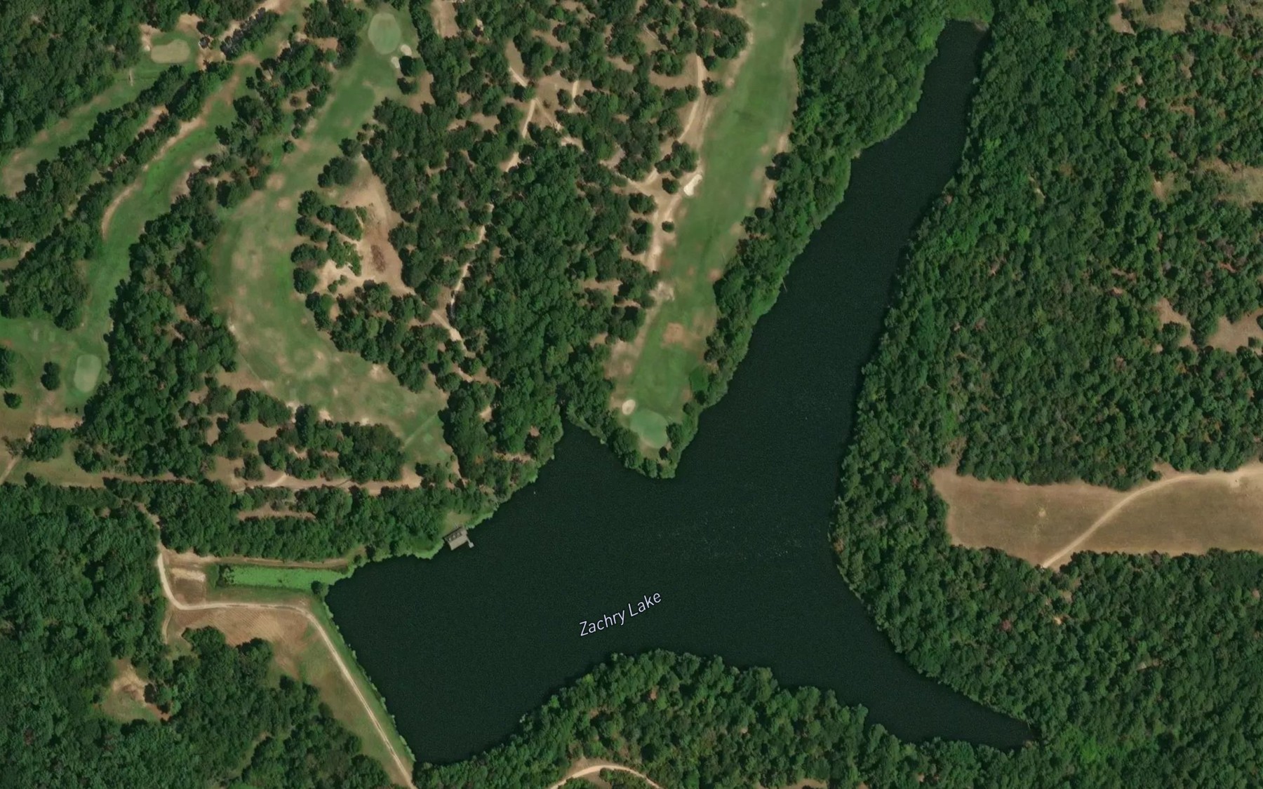 Satellite map of the Zachry Lake