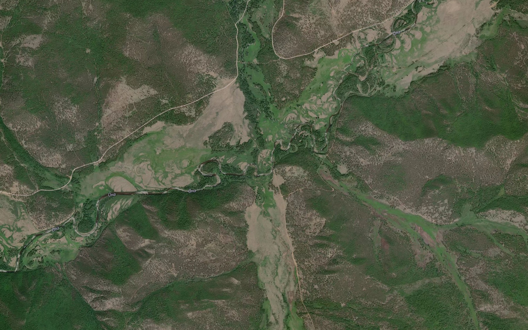 Satellite map of the Ara-Ashanga